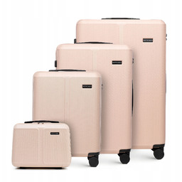 Komplet walizek Wittchen Stripes Line 56-3A-60K-34P pudrowy róz