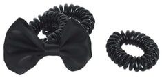 Solida Curly Loop mit Schleife, schwarz, 3 Stk.