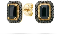 Złote Kolczyki Diamenty Spinel pr 585