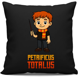 Petrificus Totalus - Ron Weasley - czarna poduszka