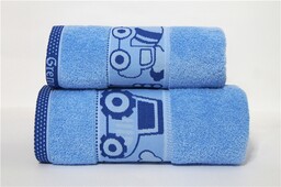 Greno Ręcznik Kids 50x70 Autka niebieski 450 g/m2
