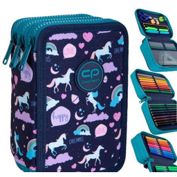 Piórnik z wyposażeniem trzykomorowy dla dziewczynki CoolPack Jumper