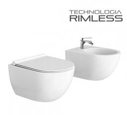 Zestaw: MUSZLA WC RIMLESS + BIDET + DESKA