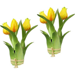 Sztuczne tulipany, 18 cm, zestaw 2 sztuk, jedwabne