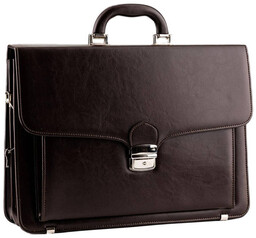 Elegancka teczka damska TIZANO T07 czekolada