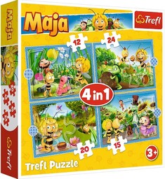 Trefl PUZZLE 4W1 PRZYGODY PSZCZółKI MAI TREFL