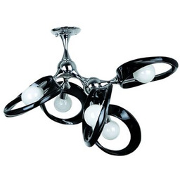 Żyrandol Emma 5 czarny Lampex