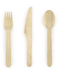 Zestaw sztućców drewnianych Woodland - 18 szt.