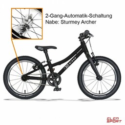 Rower Dziecięcy KUbikes 16S MTB Piasta Automatyczna Black