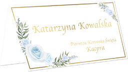 Winietki personalizowane składane na I Komunię Świętą -