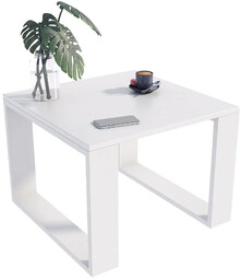 Elior Biała kwadratowa minimalistyczna ława kawowa T8-C61