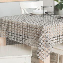 Markizeta Obrus gipiurowy 140x240 005 szary z lurexem