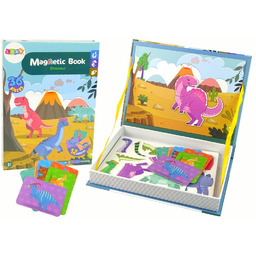 Książka Magnetyczna Dinozaury 36 Elementów