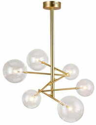 Lampa wisząca ASTRO złota - aluminium, szkło