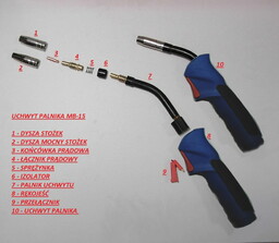 ZESTAW UCHWYTU PALNIKA MB-15