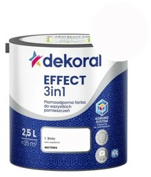 DEKORAL Farba EFFECT 3in1 biały 2,5L