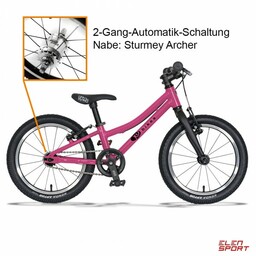 Rower Dziecięcy KUbikes 16S MTB Piasta Automatyczna Pink