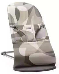 BABYBJORN - leżaczek BLISS COTTON, Khaki/Green Print one