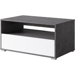 Stolik kawowy z zamykaną szafką Nairobi II matera/biały