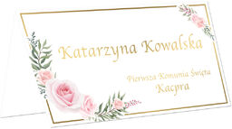 Winietki personalizowane składane na I Komunię Świętą -