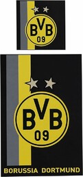 Borussia Dortmund Pościel BVB ze wzorem w paski