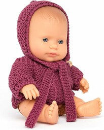 Miniland Dolls 21 cm kaukaska lalka, tradycyjnie wyprodukowana
