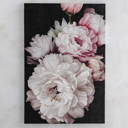 ręcznie zdobiony obraz z motywem kwiatowym florino 80x120