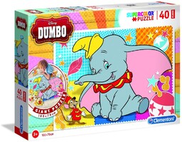 Clementoni, puzzle, podłogowe Dumbo, 40 el.