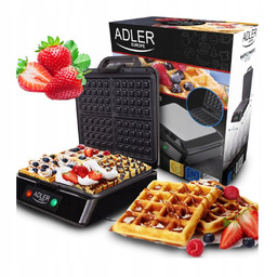 Gofrownica XXL Duża Na 4 Gofry 1500W Mocna