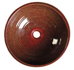 Umywalka ceramiczna ATTILA , średnica 44cm, purpurowo-czerwona