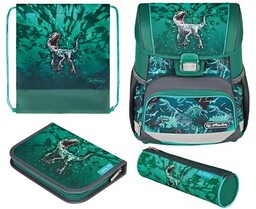 Tornister Herlitz Loop Plus Green Rex  zestaw