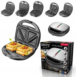 Opiekacz Grill Gofrownica Orzeszki 5w1 Camry 1200W