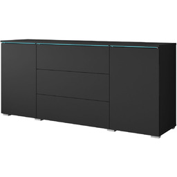 Komoda LED z szufladami i szafkami Vera 150