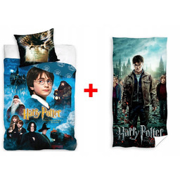 Komplet Pościel Harry Potter 160x200 Bawełniany Ręcznik Harry