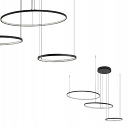 Lampa wisząca Circolo Led 45W 1800LM 4000K Czarny