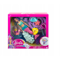 Barbie Lalka Syrenka Opieka nad Małą Syrenką HLC30