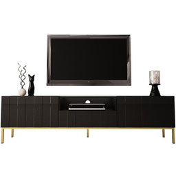 Szafka RTV czarna mat / połysk 190 cm