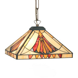 Artistar Lampa wisząca tiffany AMALIA, możliwość ściemniania, multikolor,