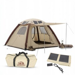 Namiot Turystyczny 3 Osobowy Kampingowy Wodoodporny Rodzinny Pompowany