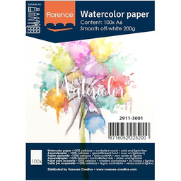 Florence papier akwarelowy gładki A6 200 g biały
