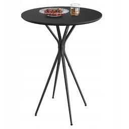 Czarny okrągły stolik barowy stół kuchenny do jadalni
