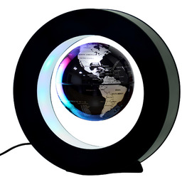 Lewitujący globus Led czarny 8,5 cm