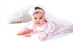BabyMatex, kocyk z haftem dla dziewczynki Ricco, 75x100