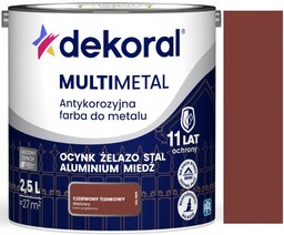 Dekoral Multimetal Farba Antykorozyjna Do Metalu Czerwony Tlenkowy