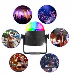 Kula Disco Projektor Rgb Led Dyskotekowy Reflektor