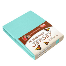 KARO Prześcieradło jersey z gumką 140x200 miętowe 054