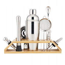 Zestaw Barmanski do drinków Shaker 550ml Bambusowa baza