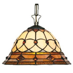 Artistar Lampa wisząca tiffany ANTHEA, możliwość ściemniania, brązowy