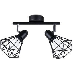 Lumes Czarny druciany plafon w stylu loft -