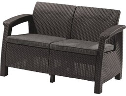 KETER Sofa ogrodowa Corfu II Love 258973 Grafit